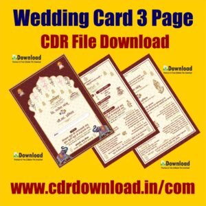 3 Page Muklava Wedding Invitation CDR