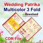 3 Fold Wedding Invitation Card CDR File